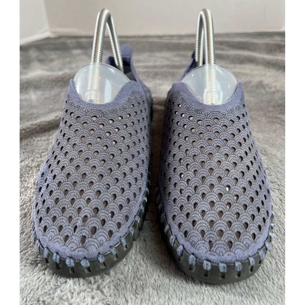 Ilse Jacobsen Tulip Perforated Sneakers Womens EU37 US 6.5 Blue Slip On Casual